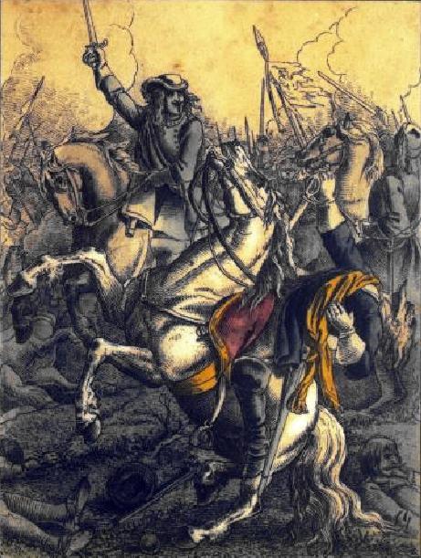 Bataille de Fehrbellin - Gravure de 1863